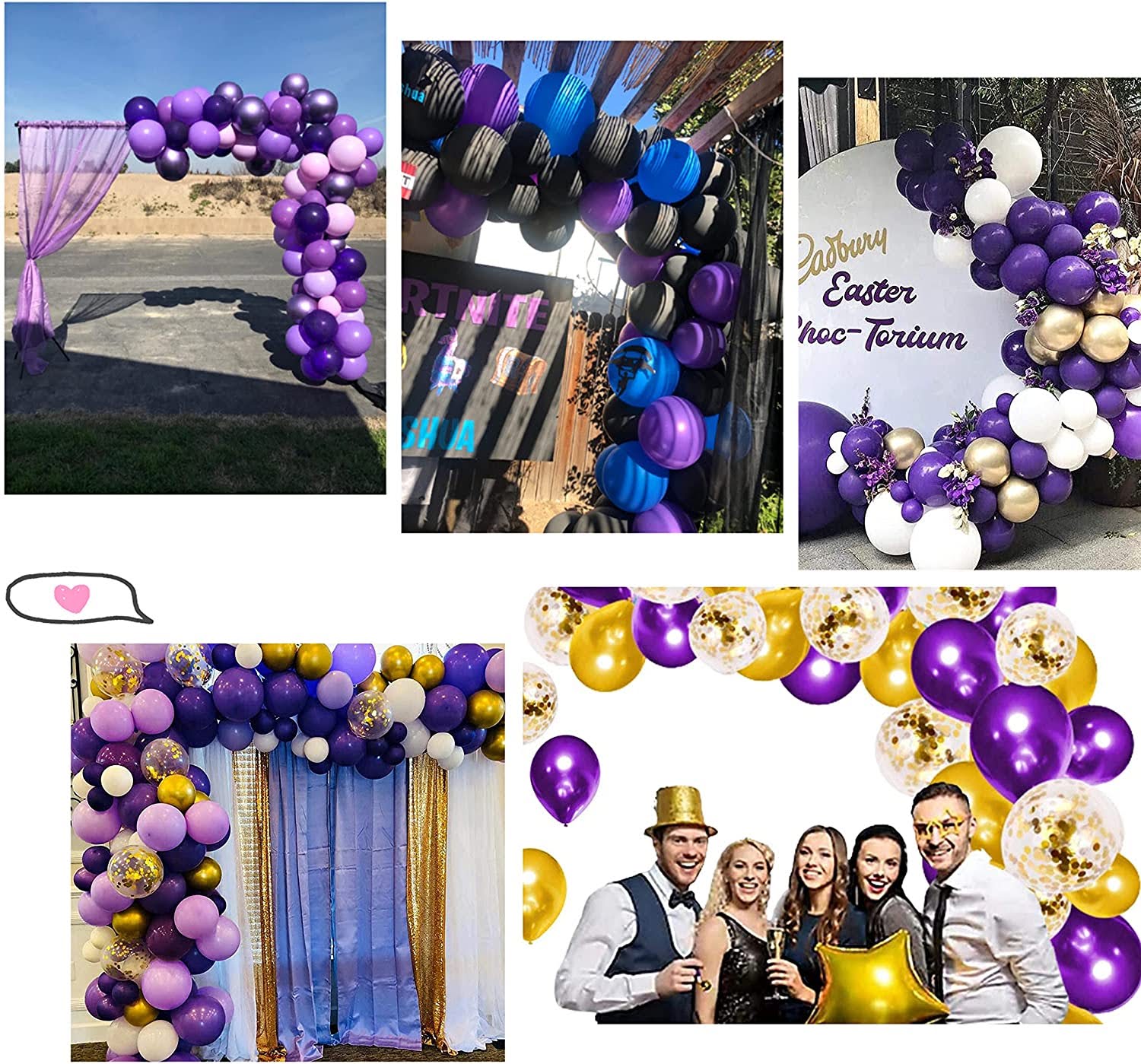 8" Purple Latex Balloon - 20ct