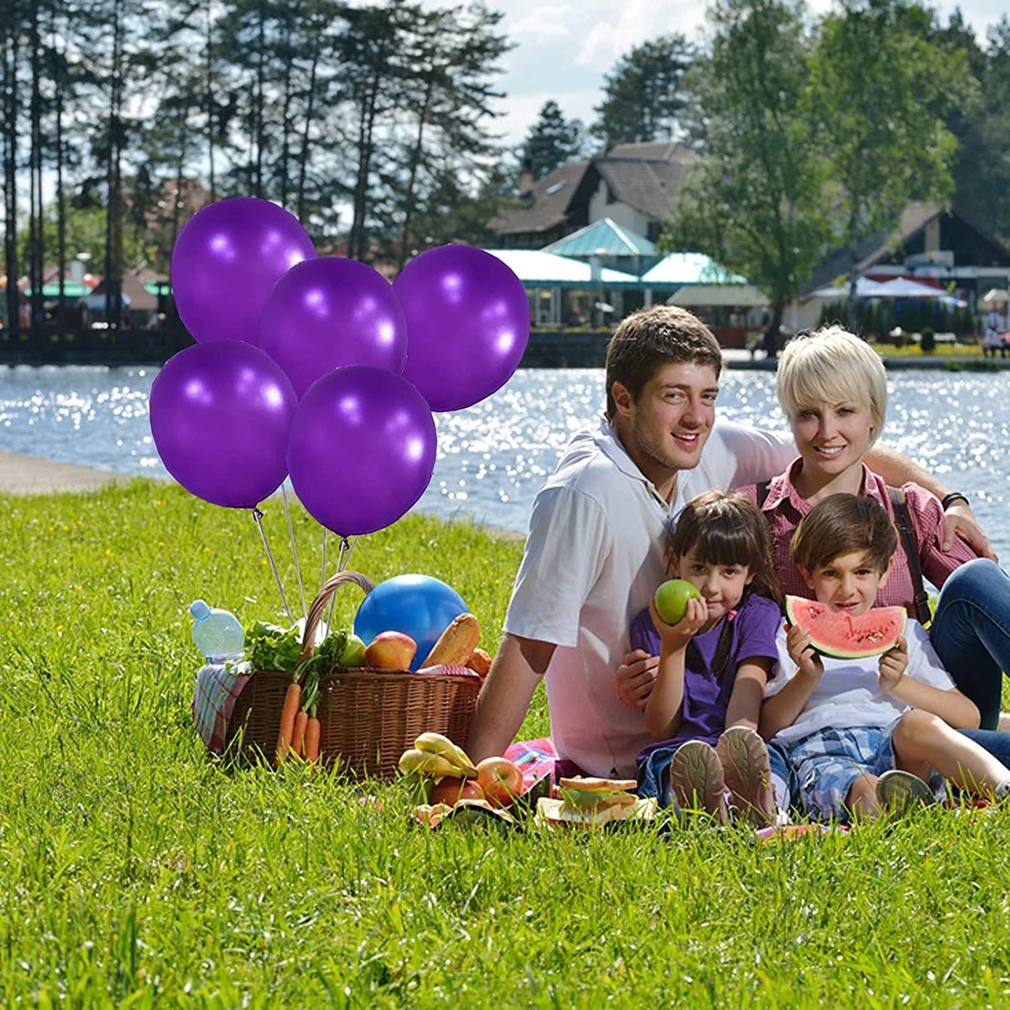 8" Purple Latex Balloon - 20ct