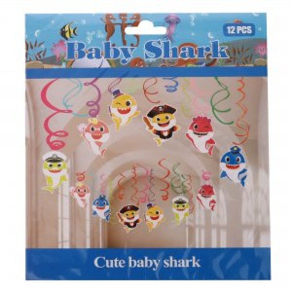 Baby Shark Swirl Decoration - 12PC