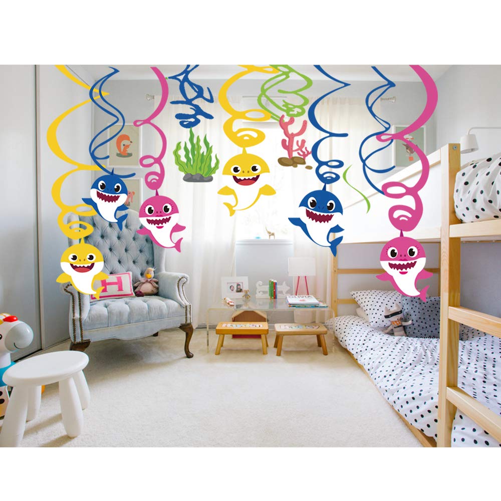 Baby Shark Swirl Decoration - 12PC