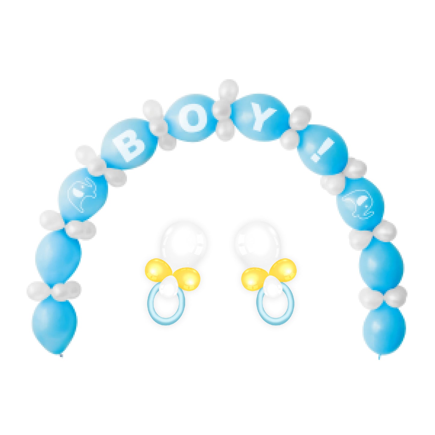 Baby Boy Linking Balloon DIY Kit - 64PC