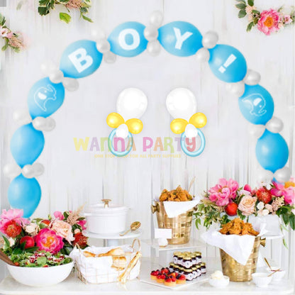 Baby Boy Linking Balloon DIY Kit - 64PC