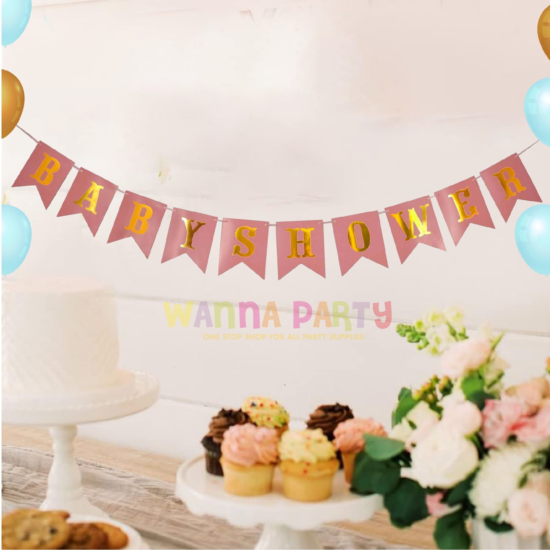 Baby Shower Peach Banner