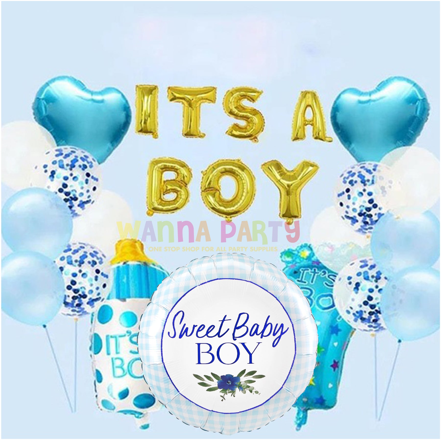 Baby in Bloom Sweet Boy Balloon 18 Inch