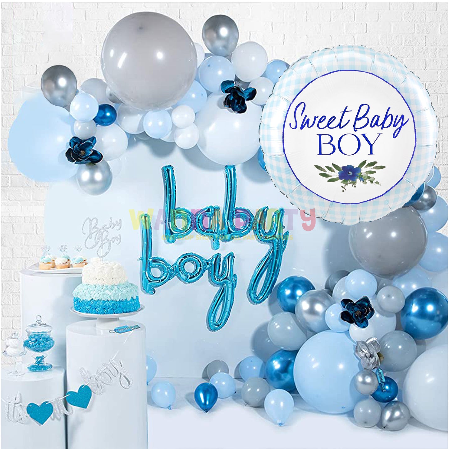 Baby in Bloom Sweet Boy Balloon 18 Inch