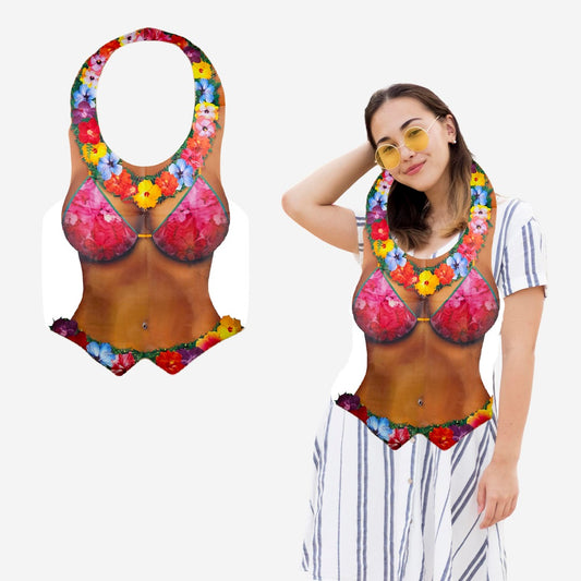 Beach Babe Printed Vest Photo Prop for Adults - 1PC