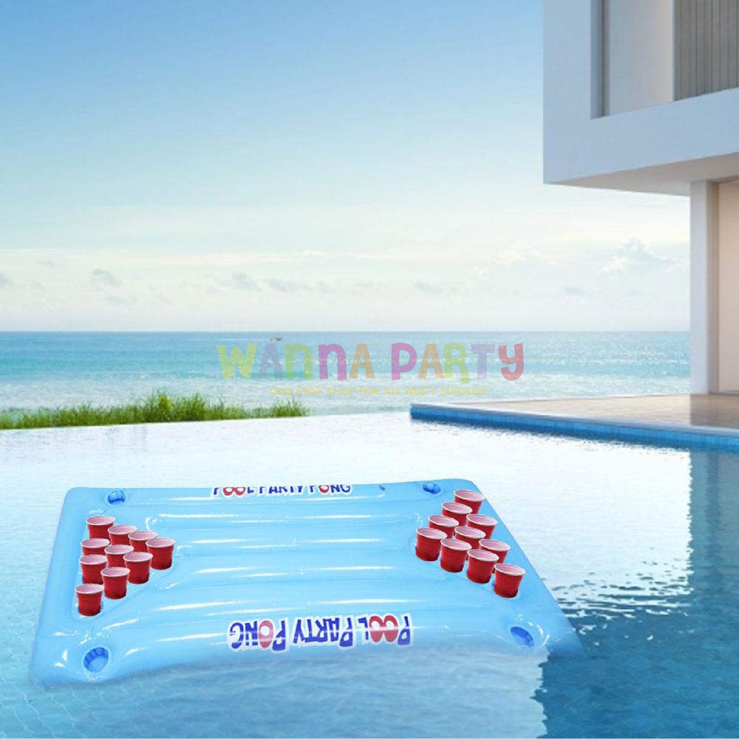 Beer Pong Table Inflatable Pool Float - 6 FT Approx