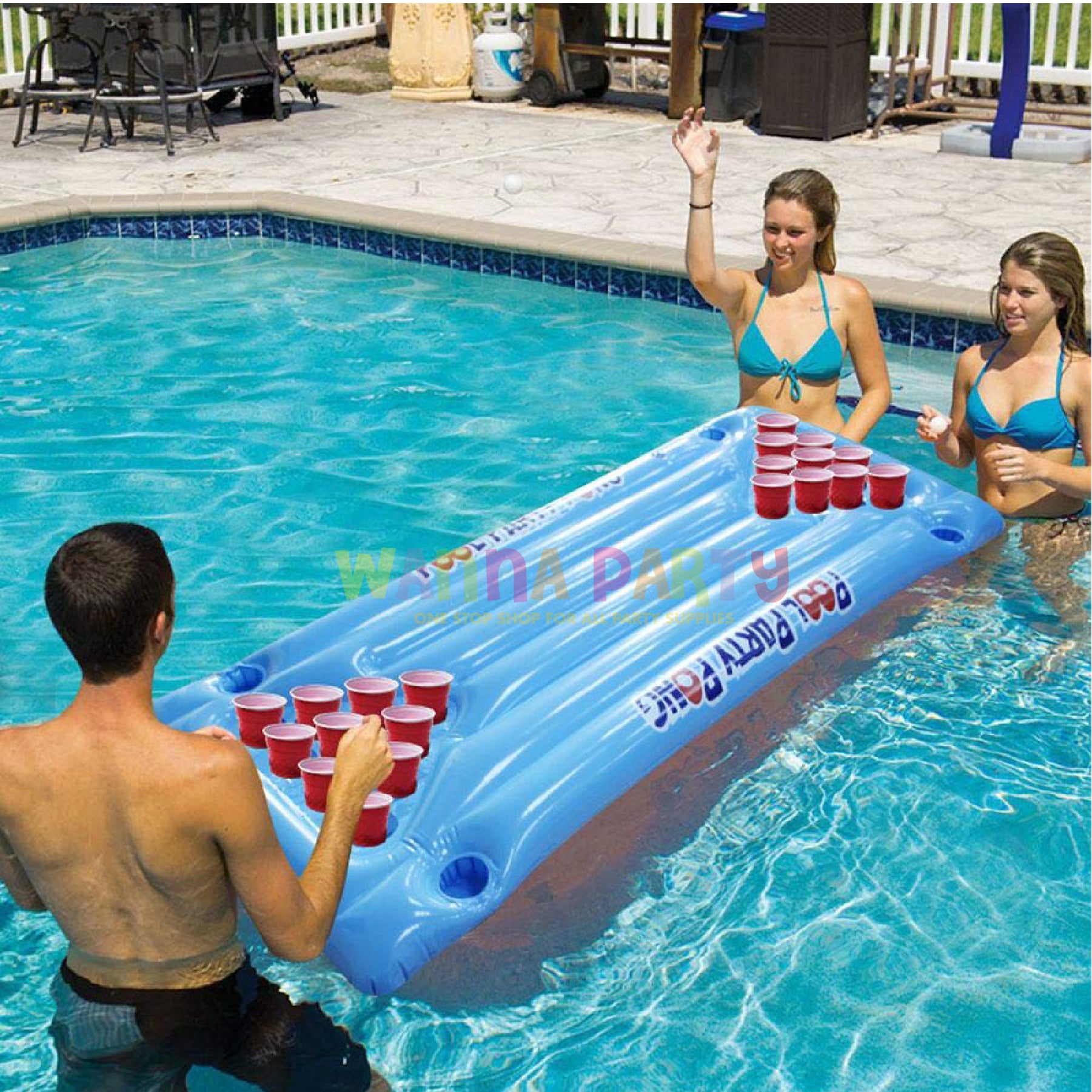 Beer Pong Table Inflatable Pool Float - 6 FT Approx