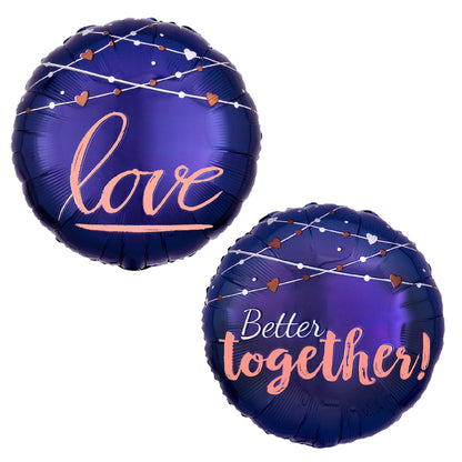 Better Together Navy Blue Love Balloon 18 Inch