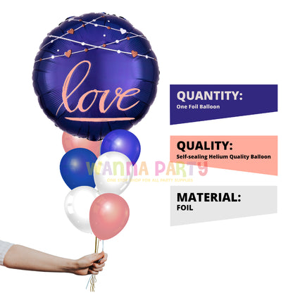 Better Together Navy Blue Love Balloon 18 Inch