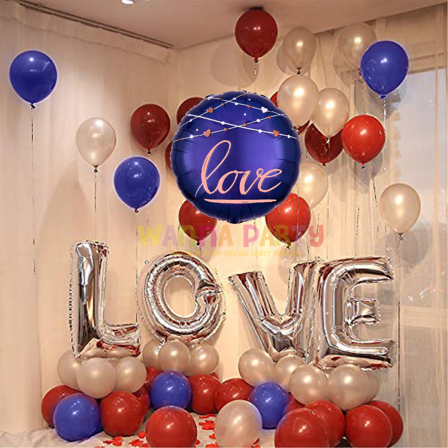 Better Together Navy Blue Love Balloon 18 Inch