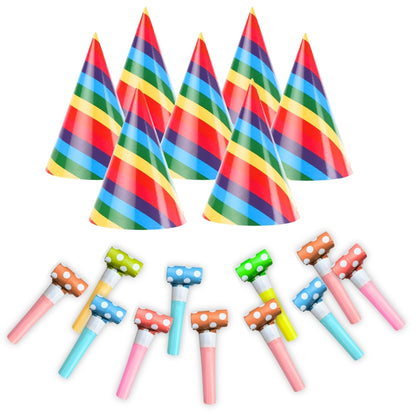 Birthday Hats & Blowouts Combo Pack - 18PC