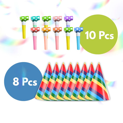 Birthday Hats & Blowouts Combo Pack - 18PC