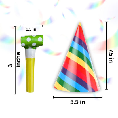 Birthday Hats & Blowouts Combo Pack - 18PC