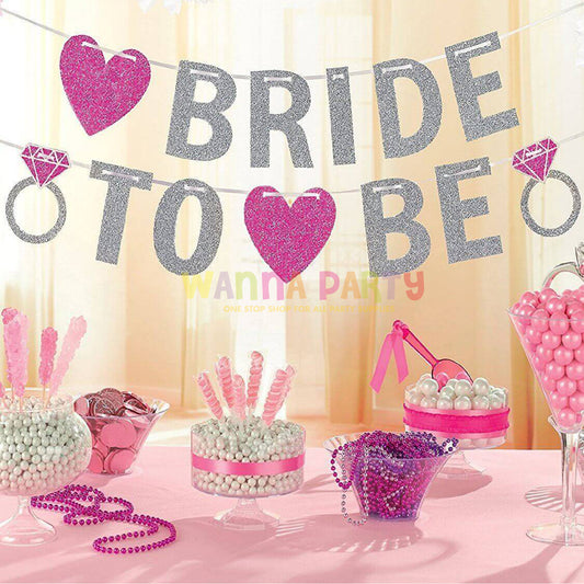 Wanna Party Bride To Be Props & Banner For Bachelorette Party - Bride To Be Banner