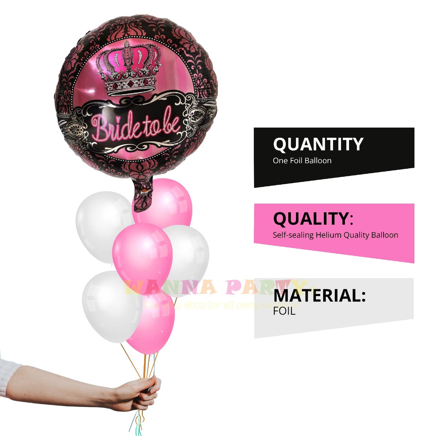 18" Bride To Be Pink Balloon