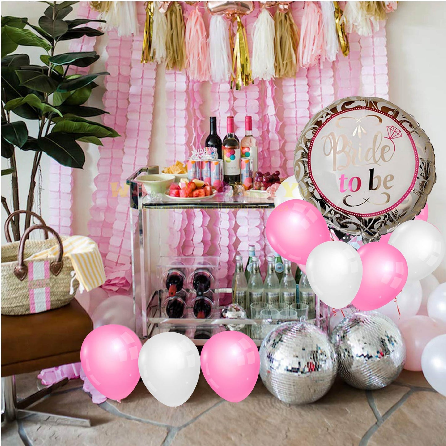 18" Bride To Be SilverFoil Balloon