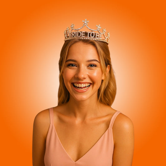 Bride To Be Silver Tiara with Rhinestones - 1PC