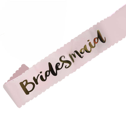 Bridesmaid Sash w/Gold Foil Printing 70 inch