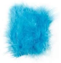 Transparent Balloon w/ Blue Feathers 18"