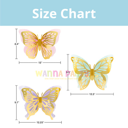 Butterfly Shimmering 3D Decoration Centerpiece - 3