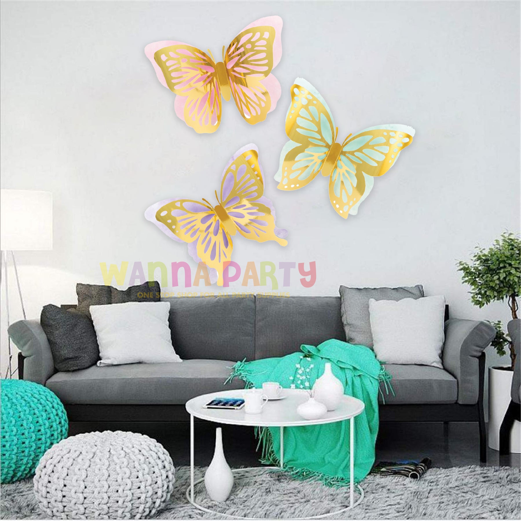 Butterfly Shimmering 3D Decoration Centerpiece - 3