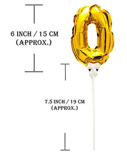 Numerical 0 Cake Topper Self Inflating Balloons 6"