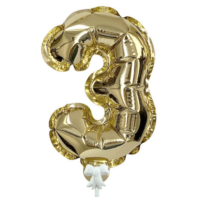 Numerical 3 Cake Topper Self Inflating Balloons 6