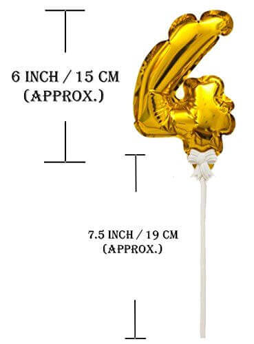 Numerical 4 Cake Topper Self Inflating Balloons 6"