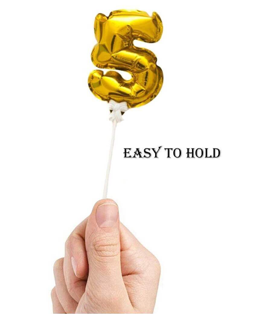 Numerical 5 Cake Topper Self Inflating Balloons 6"