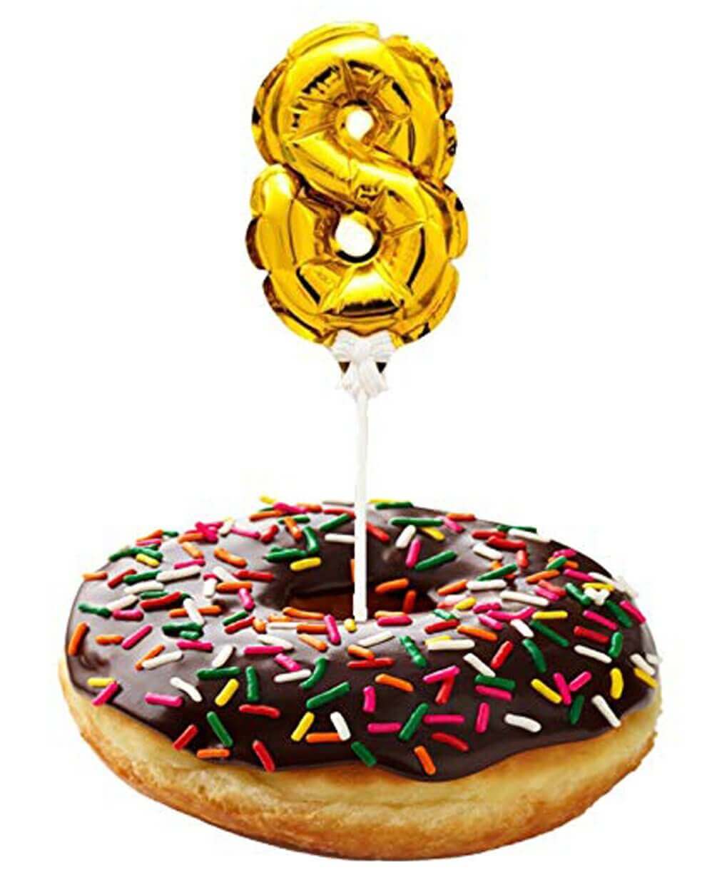 Numerical 8 Cake Topper Self Inflating Balloons 6"