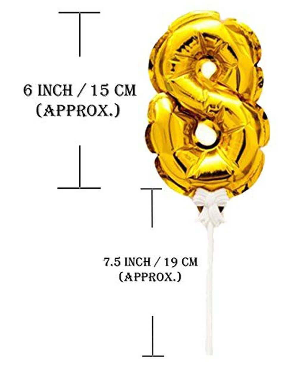 Numerical 8 Cake Topper Self Inflating Balloons 6"