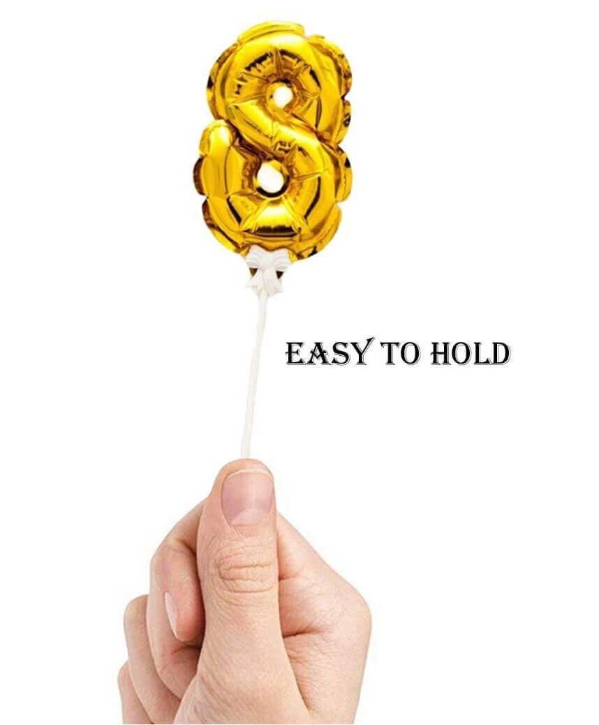 Numerical 8 Cake Topper Self Inflating Balloons 6"