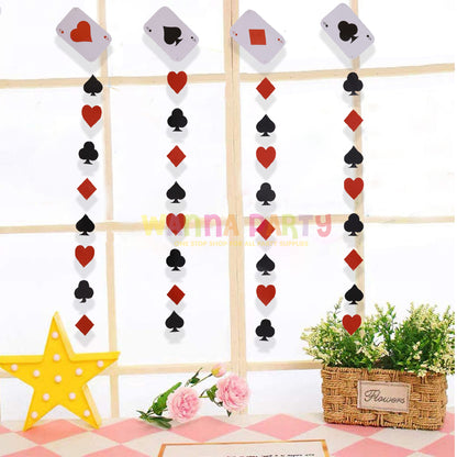 Card Party Hanging Decoration - 4PC