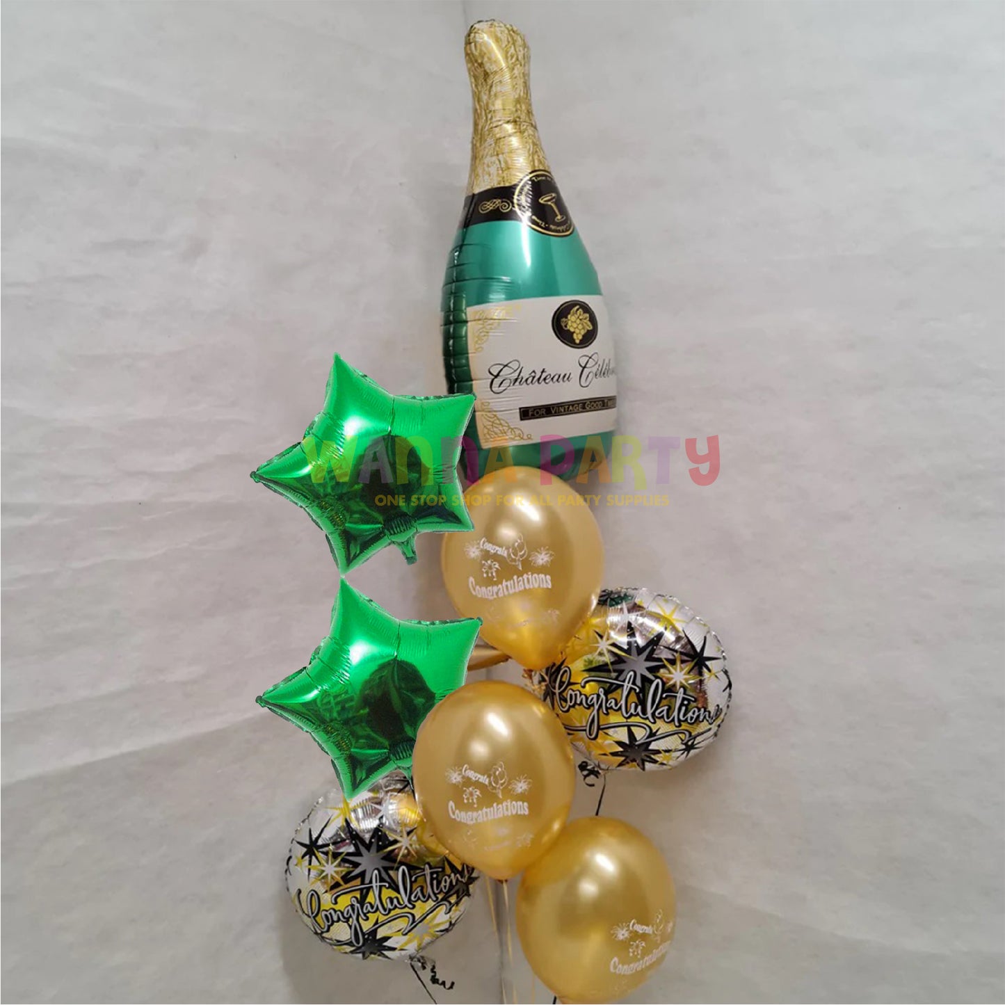 Champagne & Congrats Foil Balloon Set - 5PC