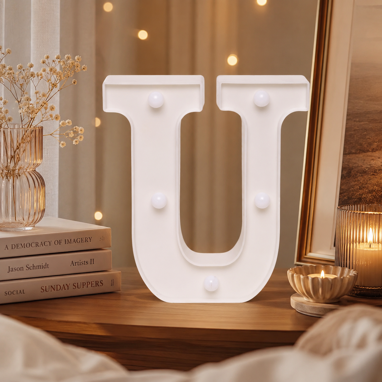 LED Marquee Letter U Lights