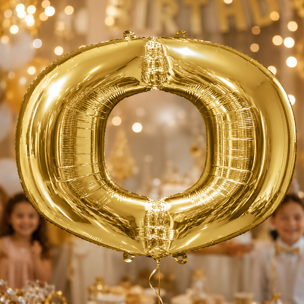 Alphabet O Gold Party Foil Balloon
