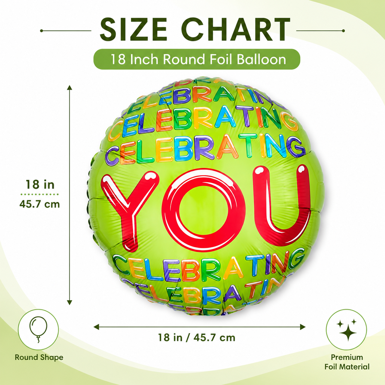 Celebrating You Foil Balloon 18 Inch – Party Decoration