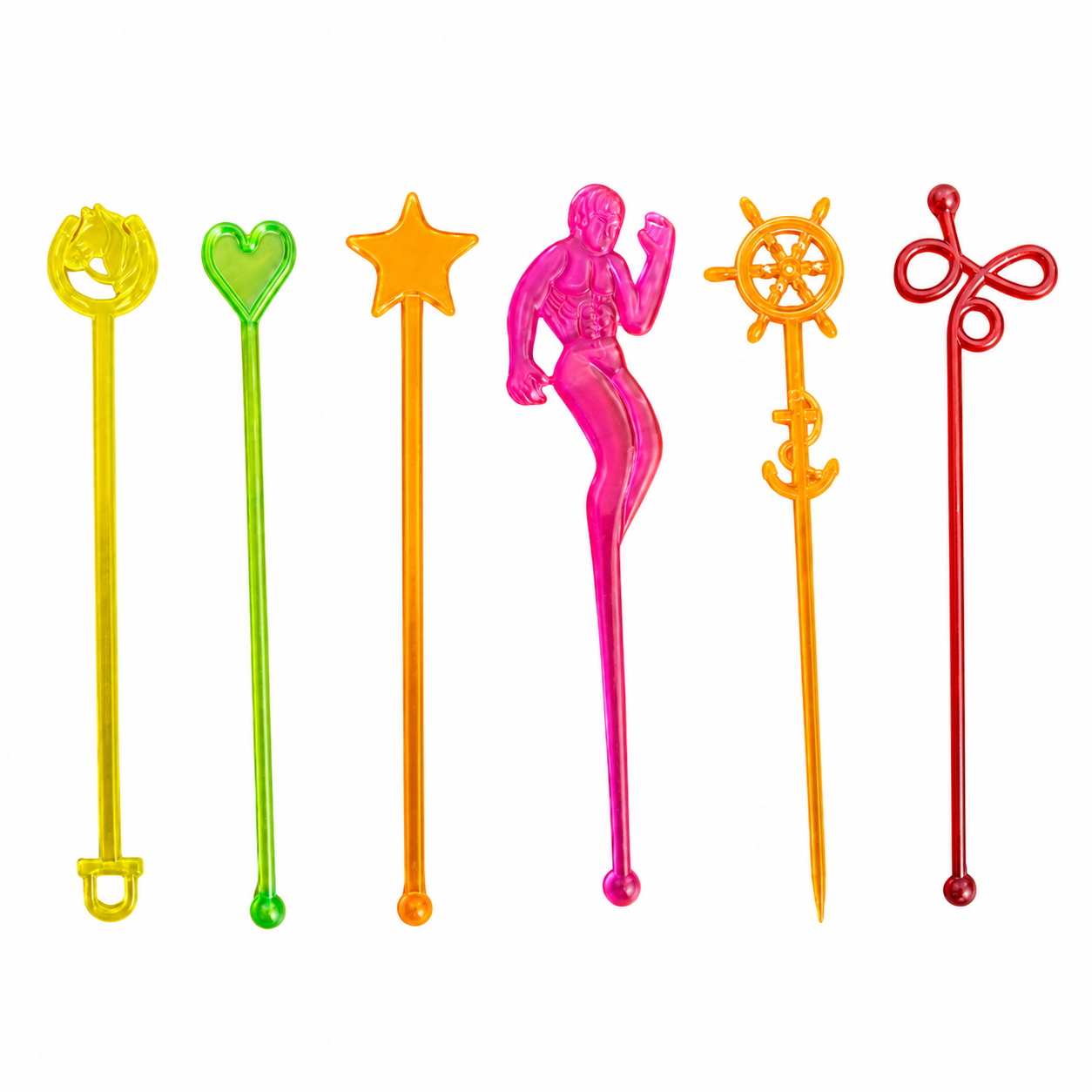 Assorted Colour Drink Stirrers – 6 Pc