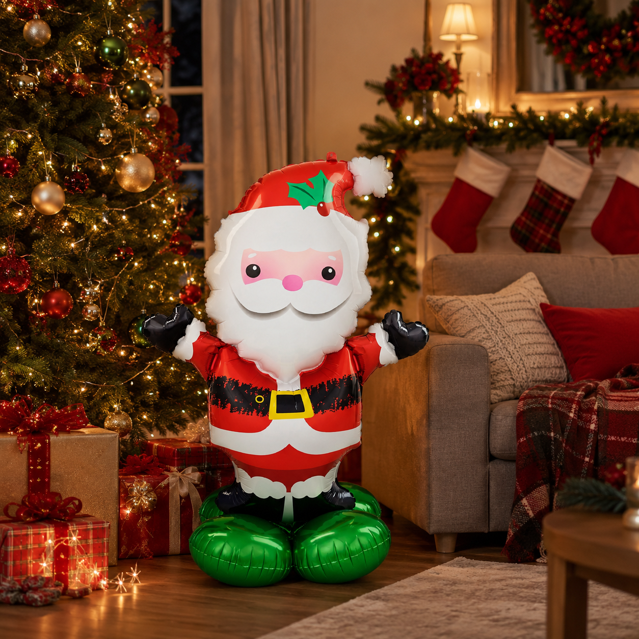 Large Santa Shape Balloon – Christmas Party Decoration