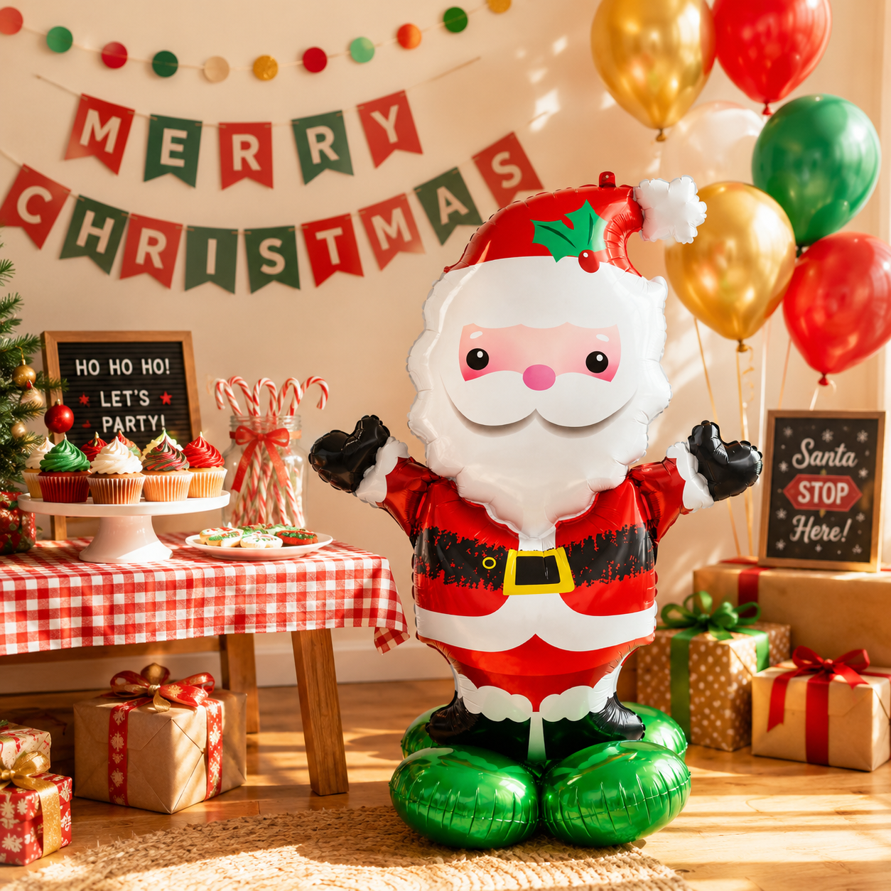 Large Santa Shape Balloon – Christmas Party Decoration