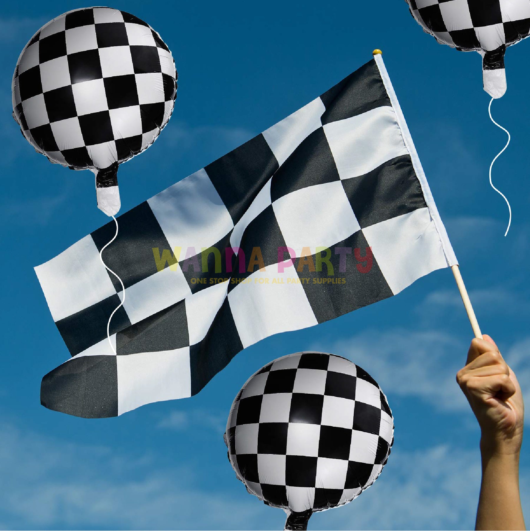 Checkerboard Balloon 18 Inch