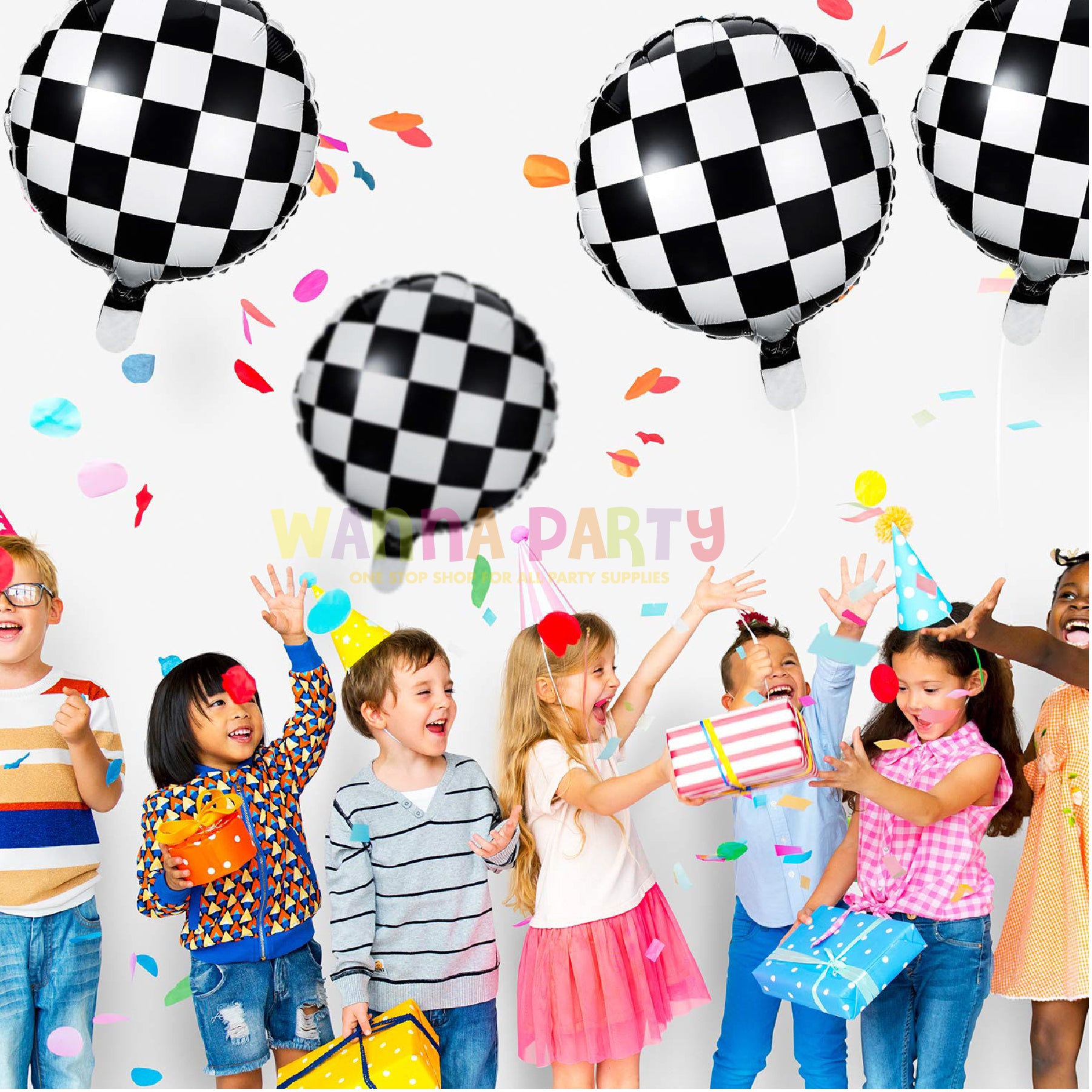 Checkerboard Balloon 18 Inch