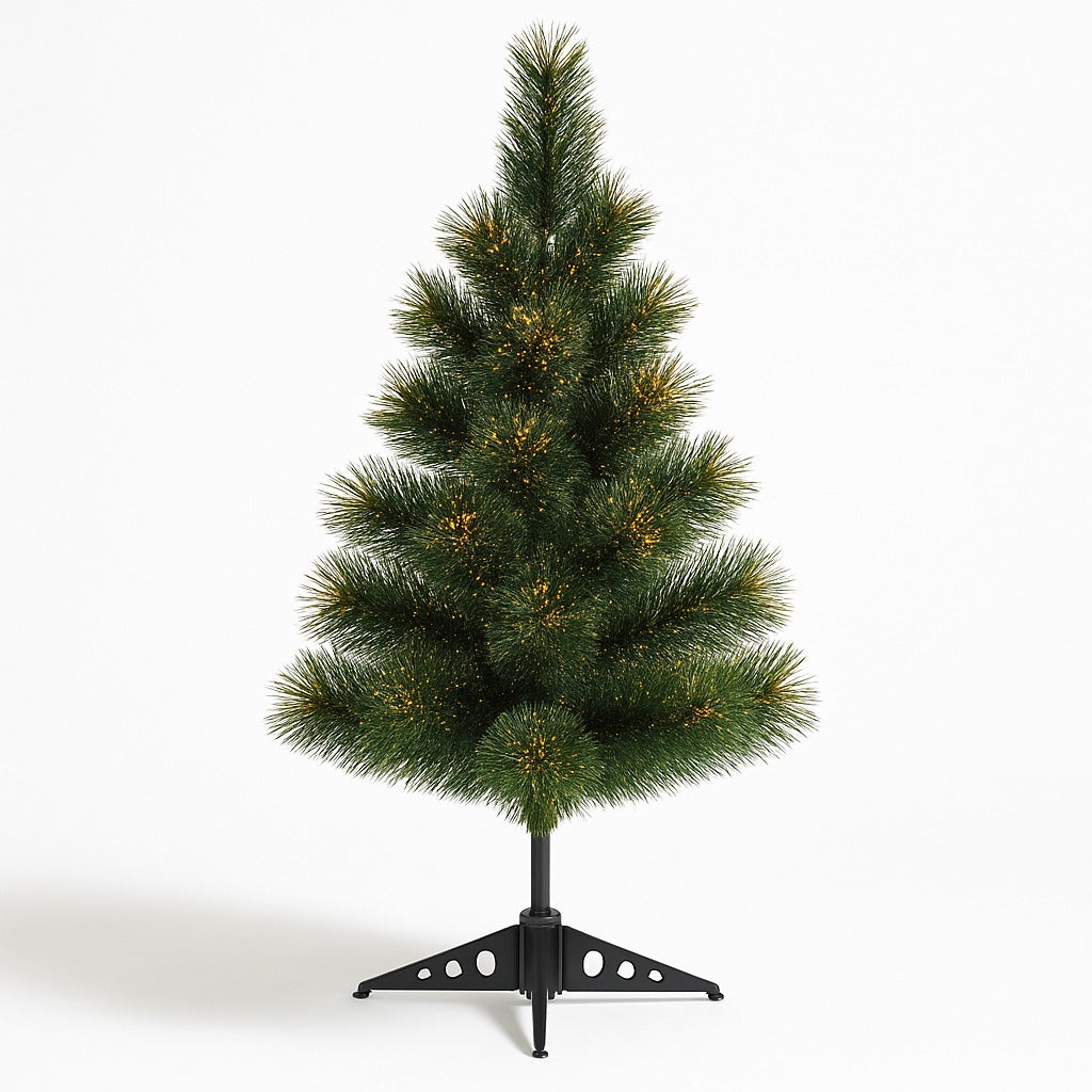 Christmas Pine Tree with Golden Glitter Dust - 3FT