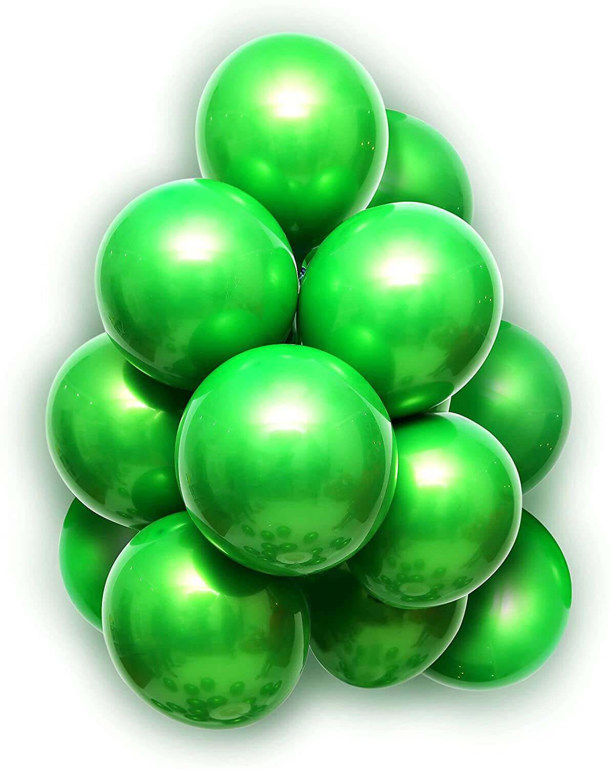 5" Chrome Green Balloon - 100PC