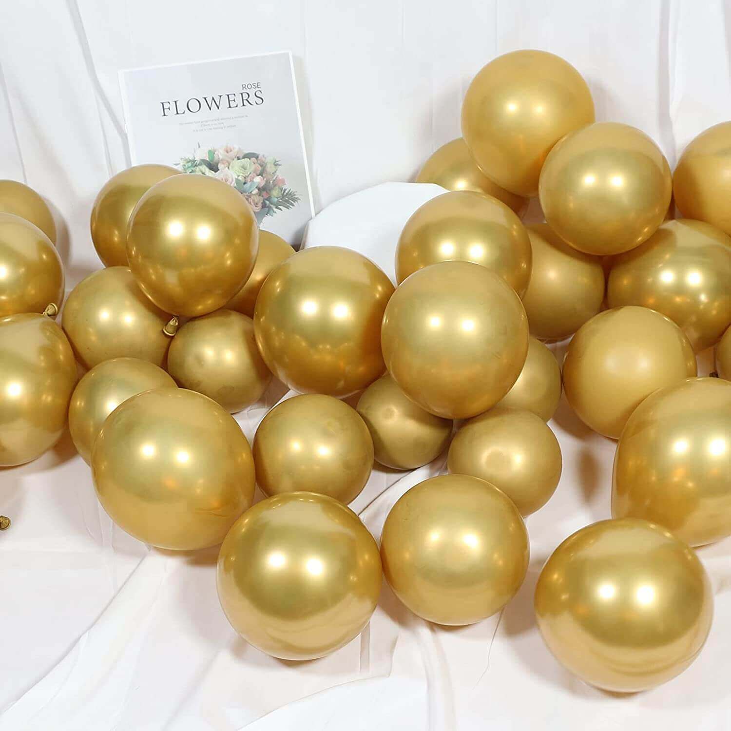 9" Chrome Gold Balloons - 20PC