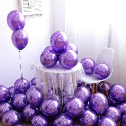 9" Chrome Purple Balloons - 20PC