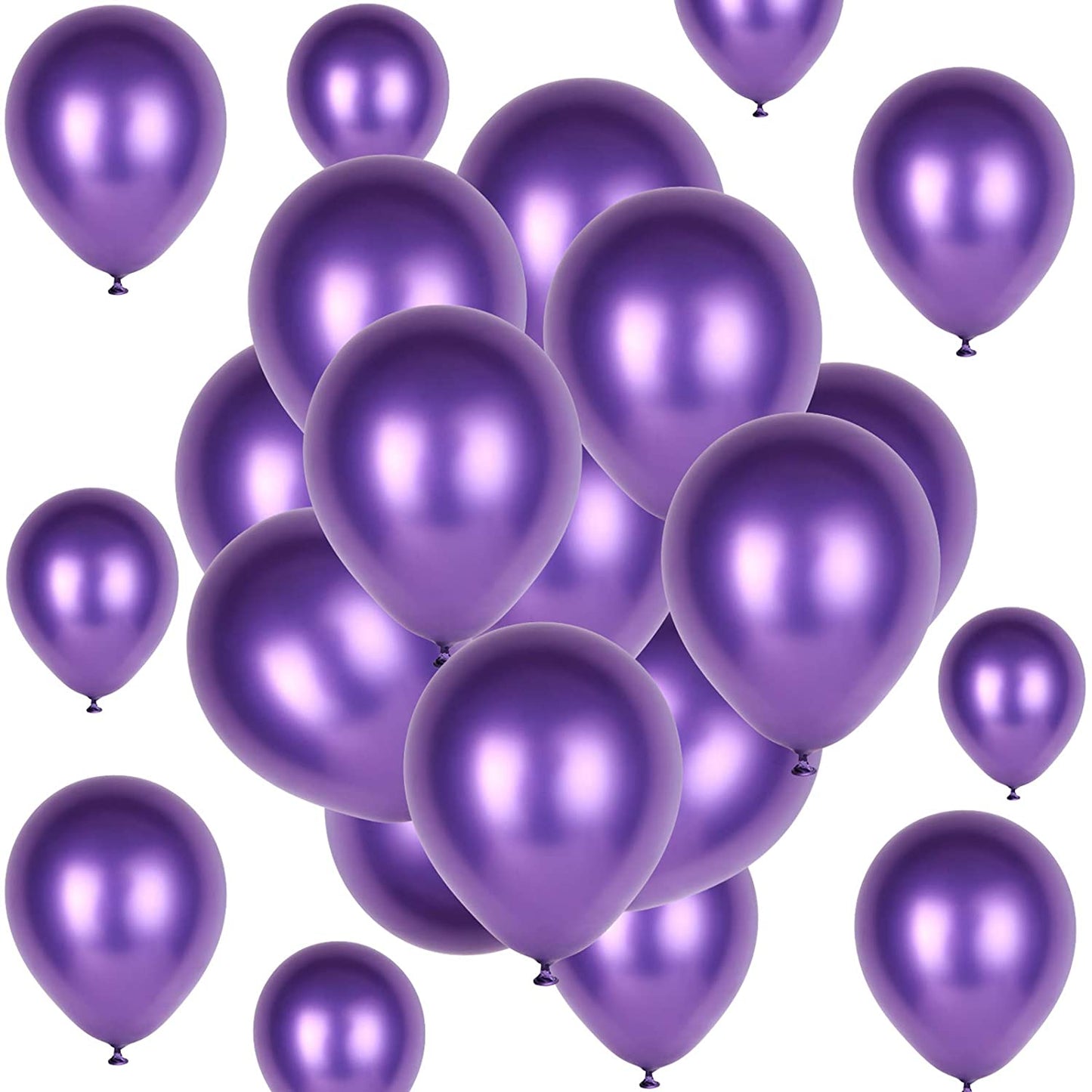 9" Chrome Purple Balloons - 20PC