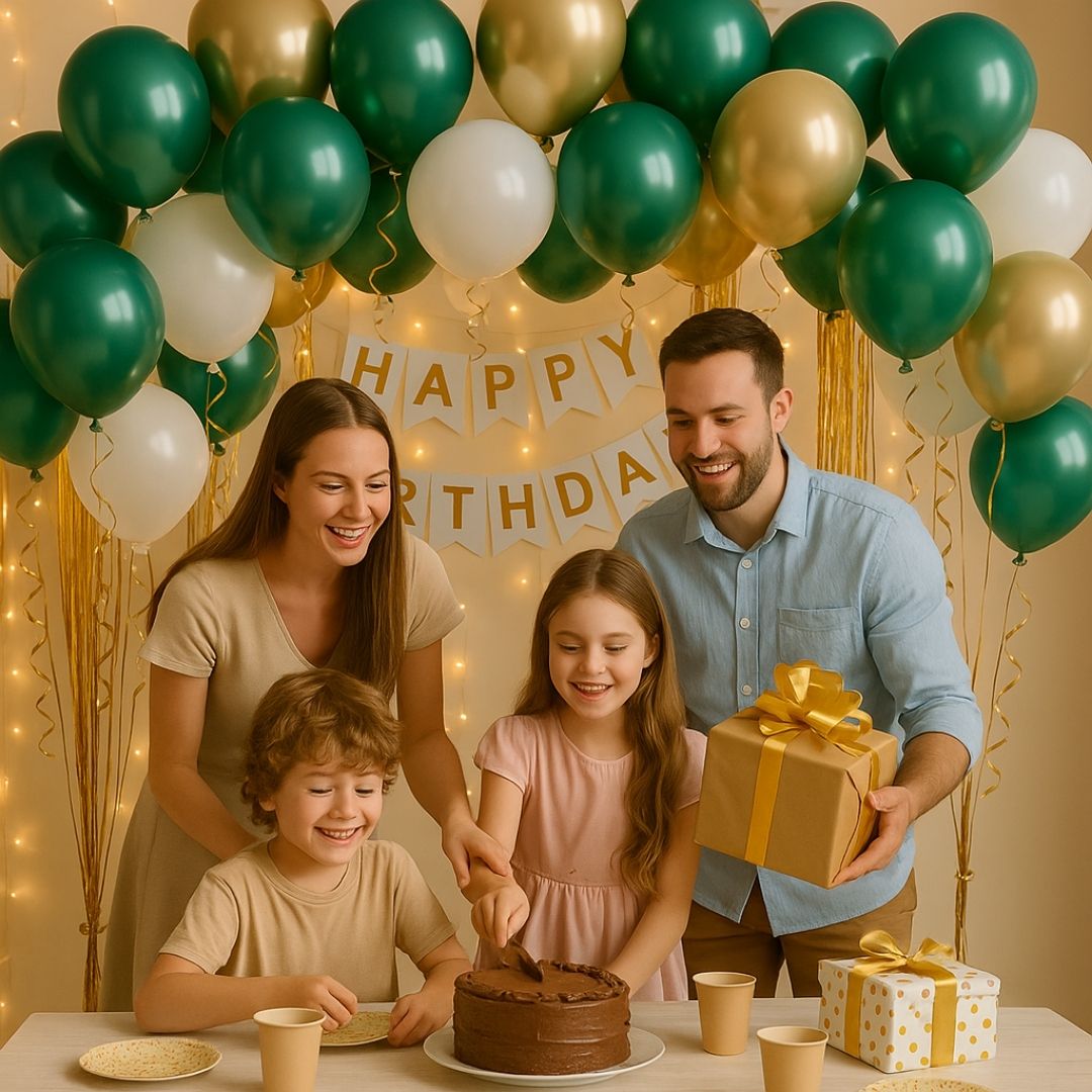 Chrome Green Rubber / Latex Balloon - Helium Quality - 12 inches - 10PC