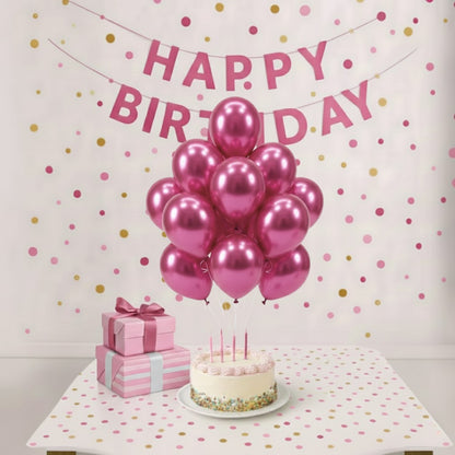 Chrome Hot Pink Premium Latex Balloons 10" - 20PC